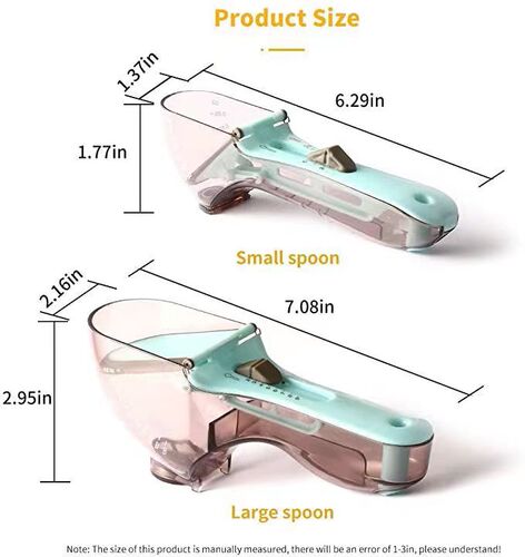 Measuring spoon 2 piece set measuring spoon adjustable measuring spoon kitchen tool plastic graduated measuring spoon adjustable measuring spoon set