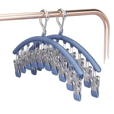 袜子晾晒架多夹子晾衣夹防风晒袜子神器不锈钢家用多功能无痕衣架