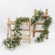 跨境仿真花绿植藤条壁挂造景酒店吊顶墙面装饰管道假花藤蔓高仿真