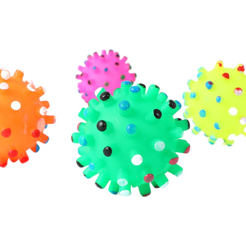 Popular perro vinilo sonido Thorn bola al por mayor juguetes para mascotas interactivo juego de entrenamiento de perros suministros transfronterizos juguetes de bolas