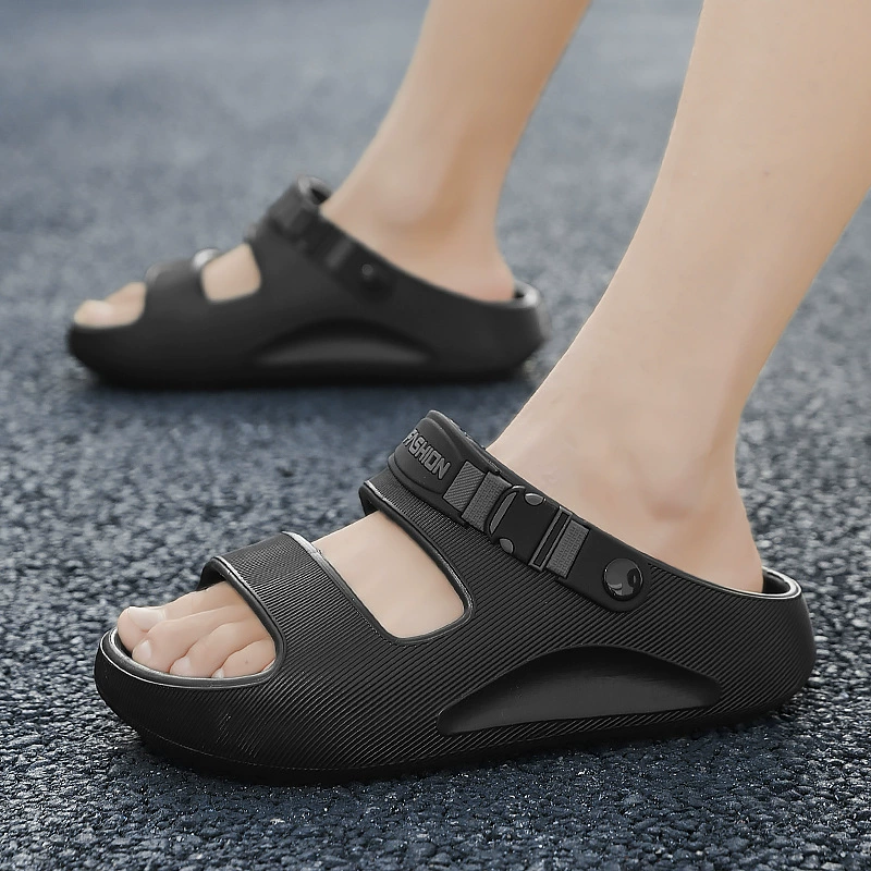 Летние мужские тапочки, уличные тапочки на толстой подошве, уличные тапочки для вождения, пляжные сандалии для спорта и отдыха.