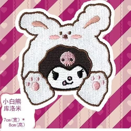 Autoadhesivo dibujos animados animales bordados sello de tela pegatinas de ropa bolsas decoración pegatinas de parche diy