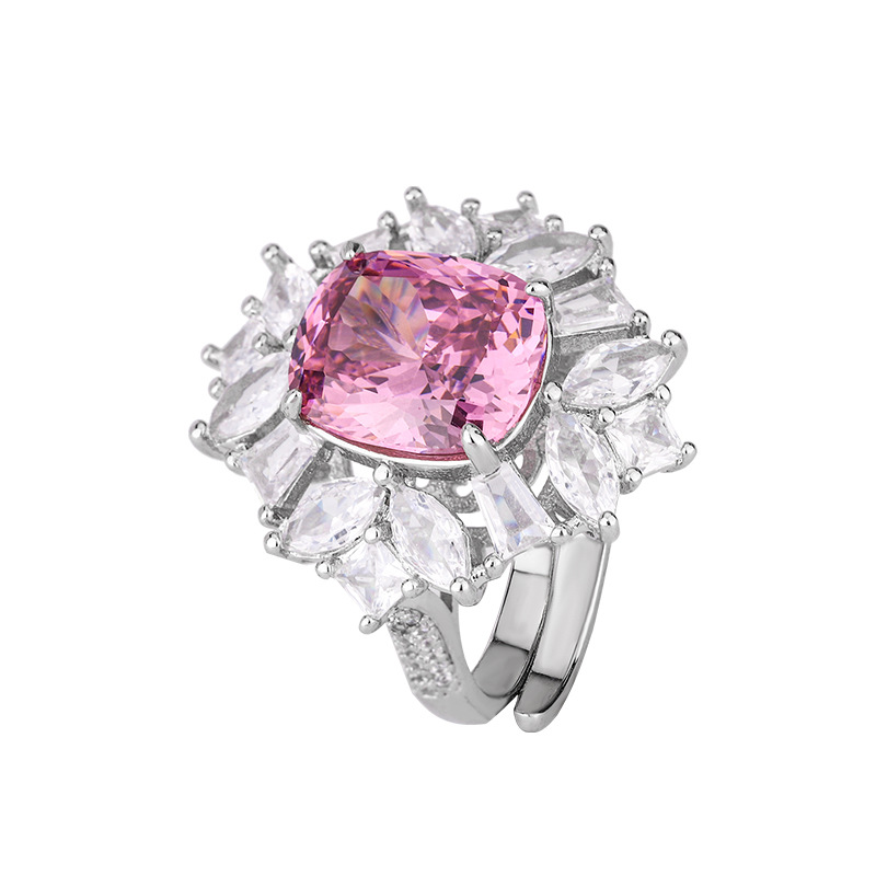 2024 nueva joyería Zhuang Shengsheng fondo de cobre chapado en oro simulación nido de pájaro cortado rosa seca traje simple mujer 10*12