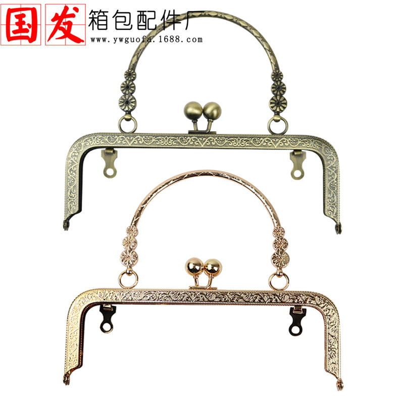 [Nuevo] 18cm agujero de tornillo relieve cuadrado tres flores mano oro oro mano oro oro al por mayor