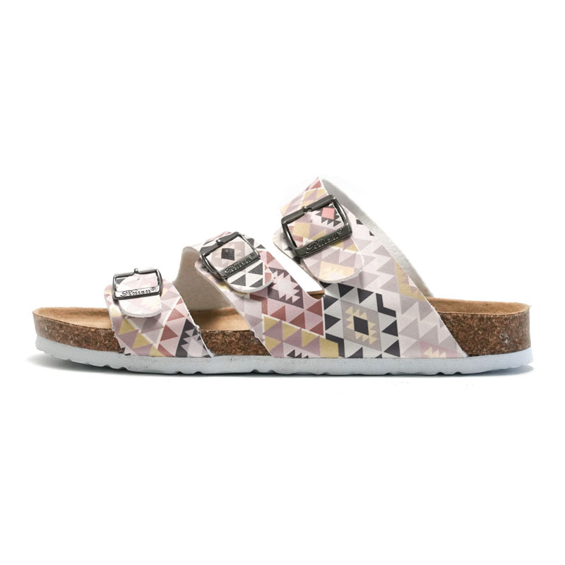RuiZu 2025 Summer New Women's Cork Slippers Three-Strap Student Water Shoes Beach Sandals_voghion.com
