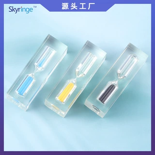 批发迷你树脂沙漏工艺品 亚克力小沙漏计时器学生学习用具摆件装