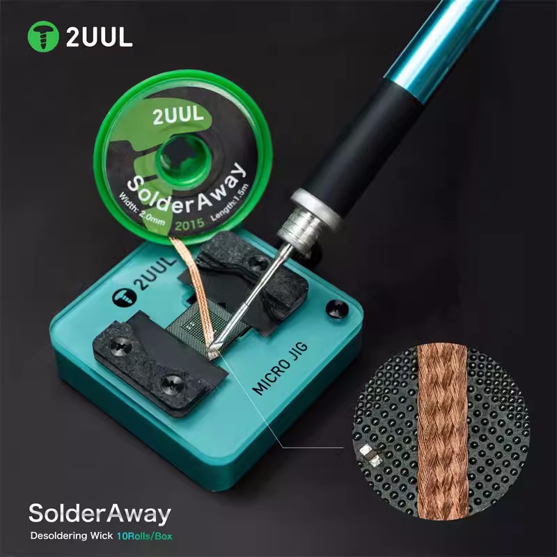 2UUL 주석 철사 청소 패드 제거 마더보드 청소 주석 제거 휴대 전화 유지 보수 강한 주석 흡수 스트립 주석 흡수 스트립
