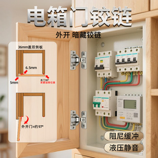 电箱门铰链暗藏柜门合页阻尼器盖36侧板门隐形静音液压缓冲隐藏式-阿里巴巴