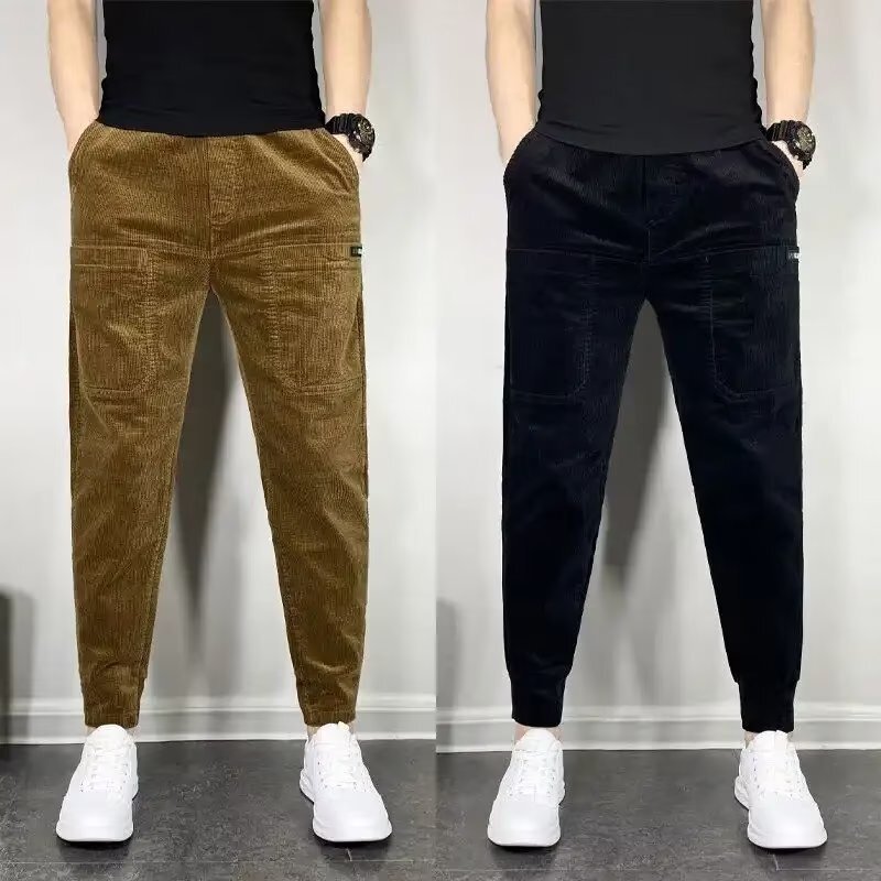 Spring and Autumn New Style Six-Pocket Corduroy Casual Pants Men's Corduroy Slim Fit Easiest for Match Small Foot Pants Trendy Internet Celebrity Leg Pants Spring and Autumn New Style Six-Pocket Corduroy Casual Pants Men's Corduroy Slim Fit Easiest for Match Small Foot Pants Trendy Internet Celebrity Leg Pants