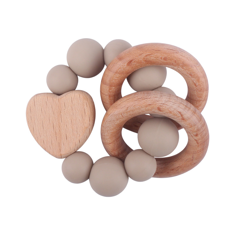 Nuevos suministros para bebés Beech Cartoon Love calmante bebé de silicona mordedura molar Beech Toy teether