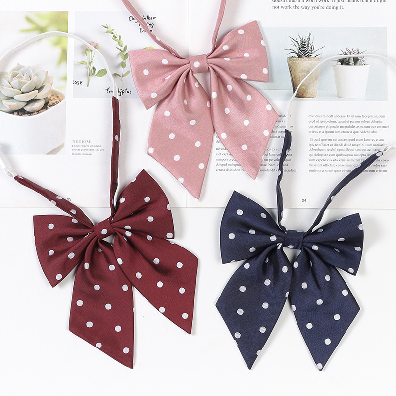 Basic wave point bow tie collar flower female feather root shirt jk cute Joker school for college style manufacturers in stock wholesale