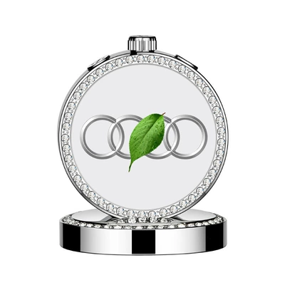 Seats, Diamond-Encrusted Gift Aromatherapy Seats, Perfplant seat - ocean-scent-steel-label-with-diamond-perfume-holder-audi