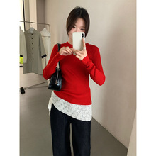 非町FEIDING十三行秋冬圆领韩版修身纯色基础弹力针织打底衫Z3362