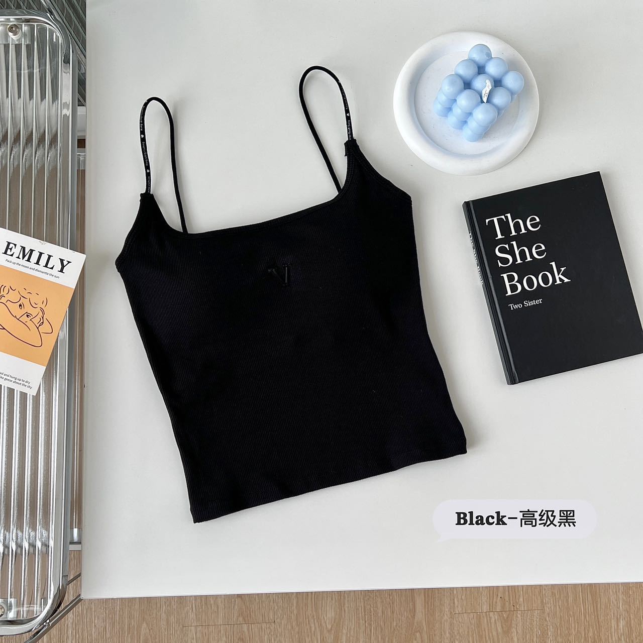 Primavera y verano, todo fósforo, hermoso chaleco de tirantes para mujer, estilo delgado, taza fija, chaleco de fondo de tubo de una pieza