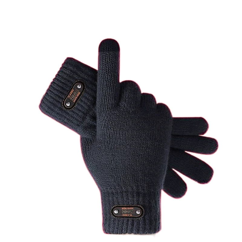 Men's fleece winter keep warm gloves