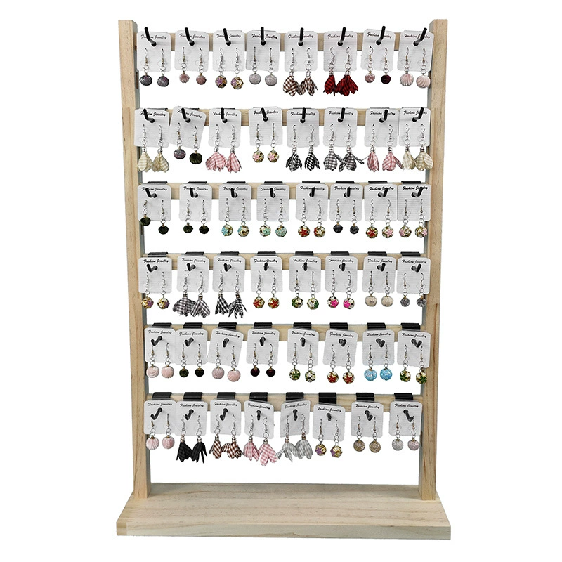 Многослойные железные крючки из цельного дерева, подвесные серьги, серьги, украшения, серьги, картонные полки, витрины, реквизит для хранения.