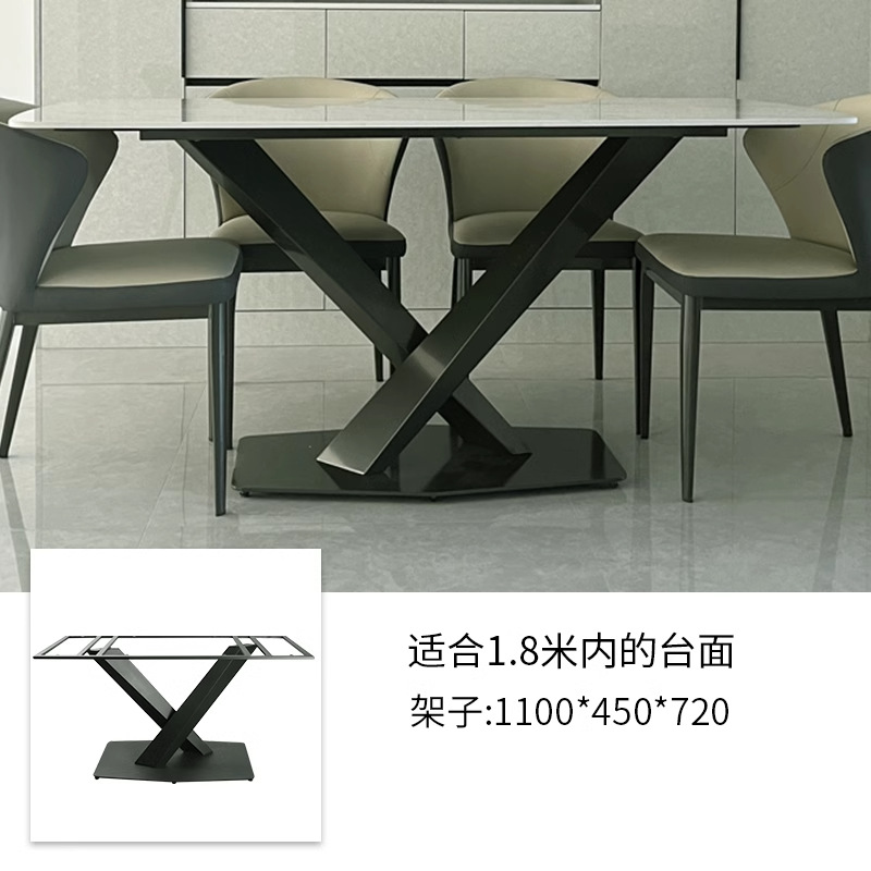 Mesa de acero inoxidable soporte de piernas de mármol base de lujo ligero marco de soporte de tabla de roca mesa redonda pie de mesa larga isla marco de mesa pie de comedor