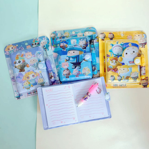 Eggboy Party Notebook Student Mini Ledger Ballpoint Pen Set Girly Heart Portable Diary Notepad