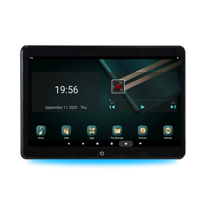 Cross-Border 10.1inch Car-Mounted Display Screen for Rear Headrests, External Android Display Screen for Vehicles (Car display) - black-101-inch-232g
