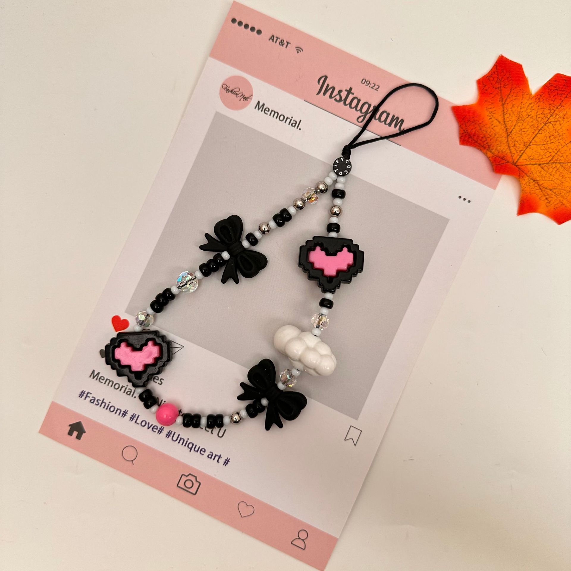 Moda simple amor serie de nubes de cadena de teléfono móvil bolso de cadena de teléfono móvil bolso de llavero colgante corto nicho diseño