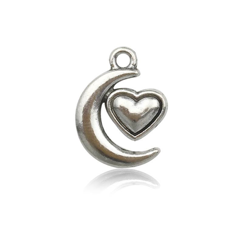 Bricolaje aleación accesorios de la joyería collar 1 melocotón corazón pendientes colgante hueco amor pulsera colgante hecho a mano Accesorios