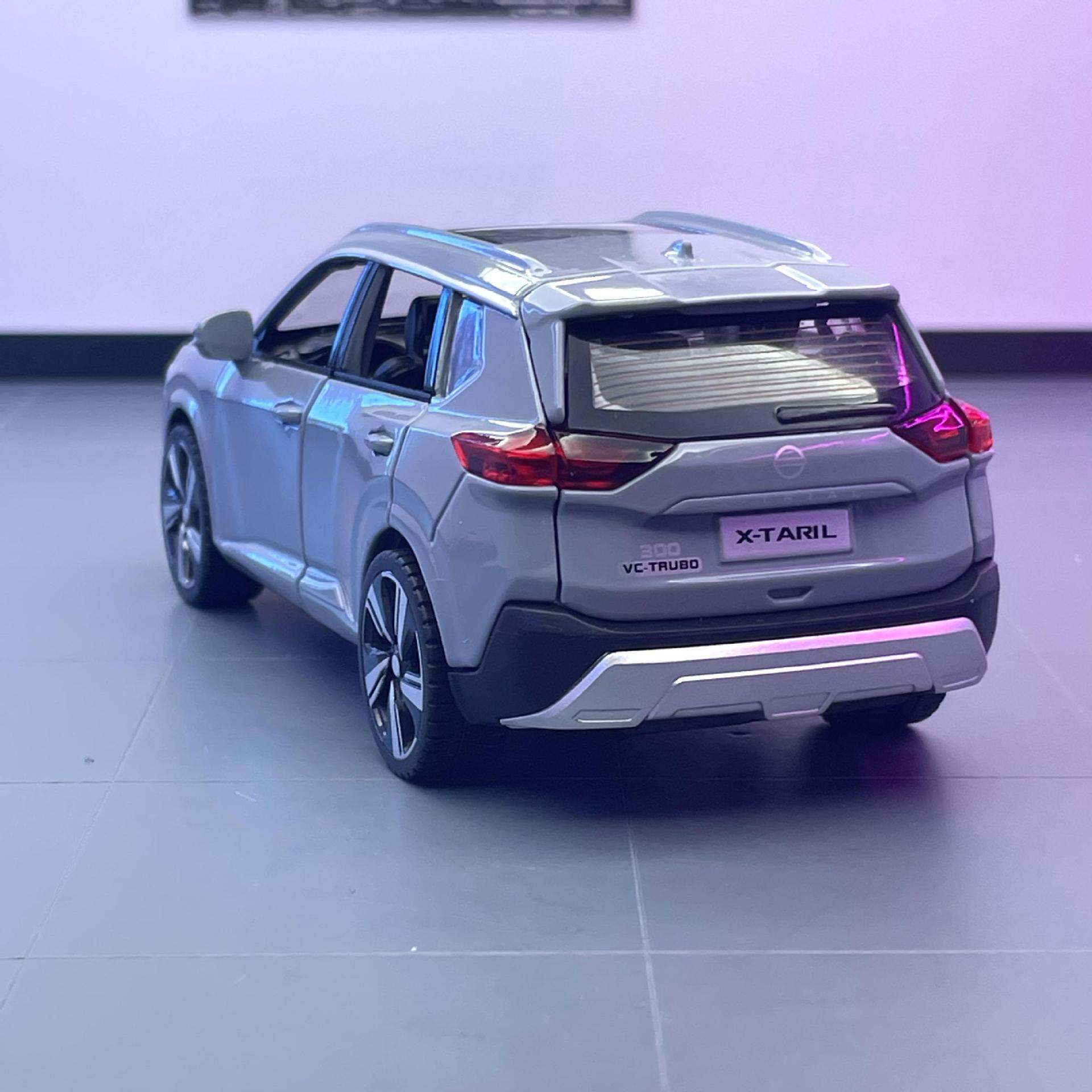 Zhongyuan xinghejin modelo de coche 1:32 Nissan Qijun vehículo todoterreno Tire hacia atrás coche de juguete modelo de música decoración caja de polvo