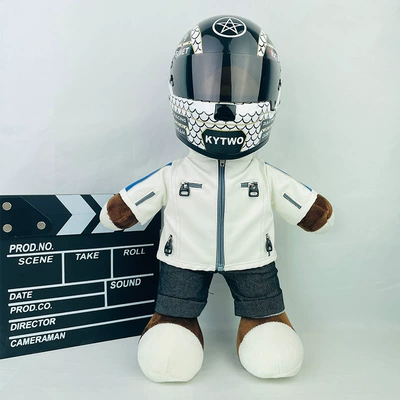 Motosiklet dəbilqələri – Car Decoration Gift Cycling Tail - 28cm-35cm-white-leather-f1-viper-helmet-buckle-anti-collision-layer