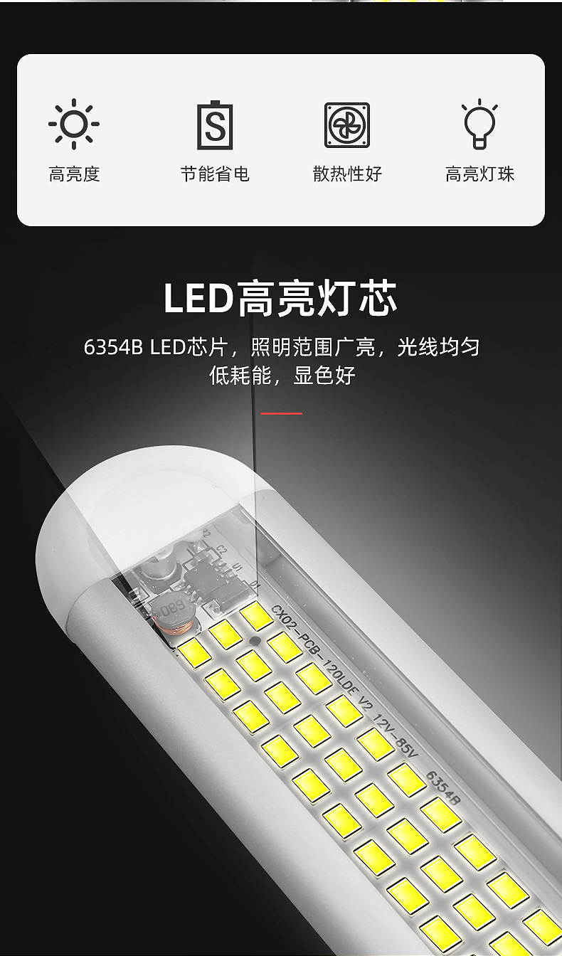 Car Light Indoor 120Led Reading Carriage Light Wide Voltage Universal Truck Lighting Camping Style Outdoor Lawn Light