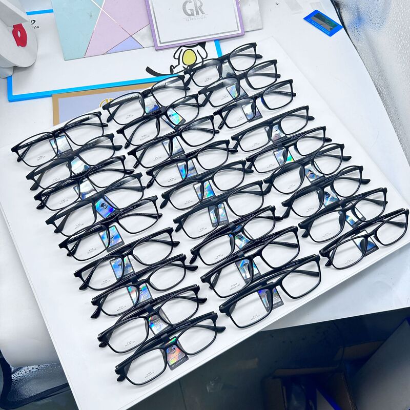 New TR90 square frame retro mirror frame net popular men and women students myopia ultra light rubber titanium glasses wholesale