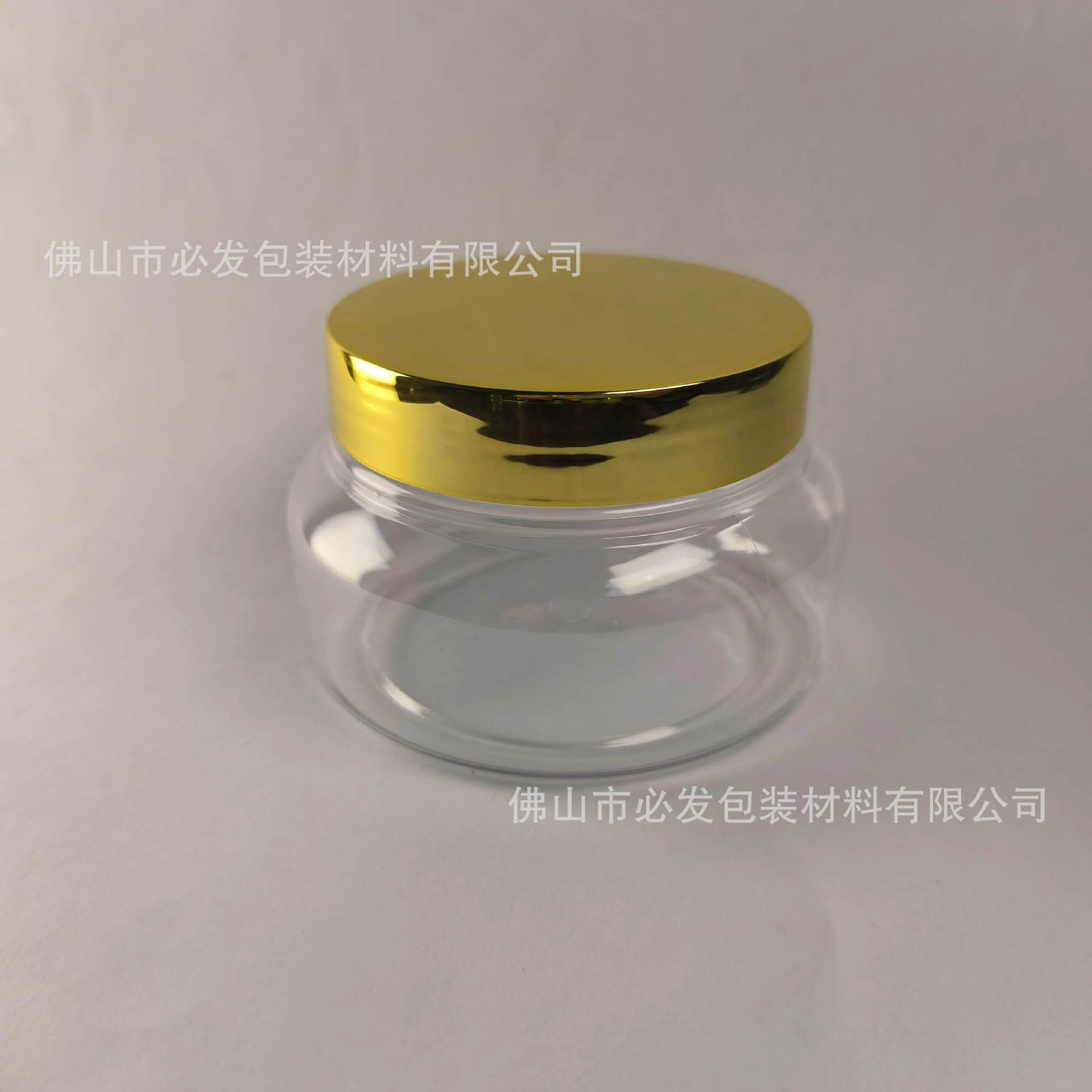 200g; Botella transparente de 200g + tapa chapada en oro; mascota