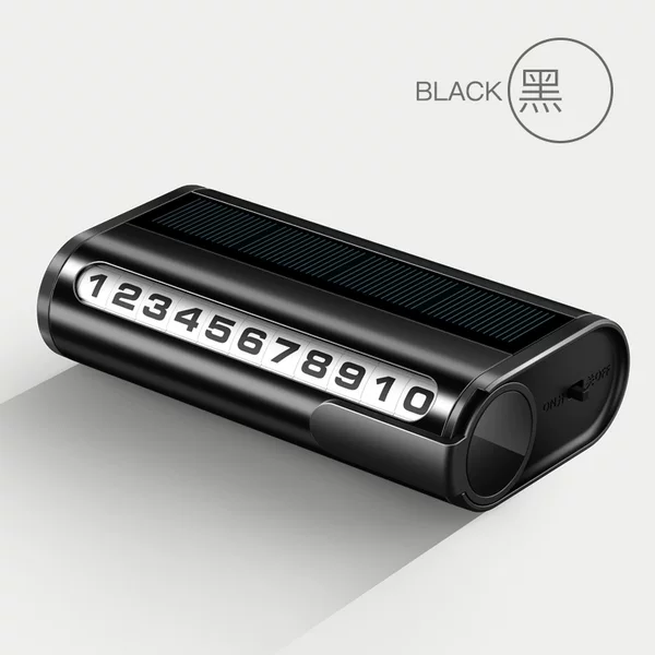 Car Supplies Solar Mobile Phone Plate Number Plate Parking Card Car Luminous Number Temporary Parking Plate