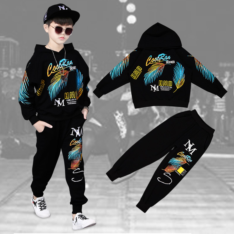 Children's Boys' Autumn Set 2023 Korean Edition New Middle Big Boys Fashion Handsome Street Dance Sports and_voghion.com