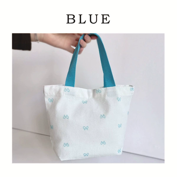 Blue bag with bow