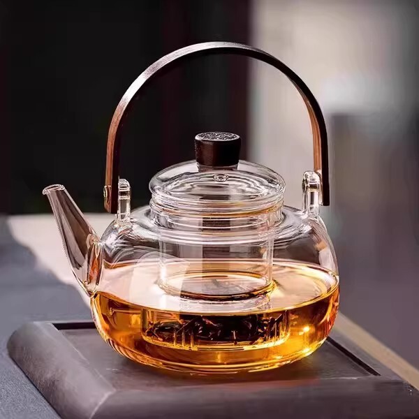 High borosilicate glass tea pot with handle, electric ceramic stove set, high-temperature resistant, thickened, tea and water separation, household tea maker High borosilicate glass tea pot with handle, electric ceramic stove set, high-temperature resistant, thickened, tea and water separation, household tea maker