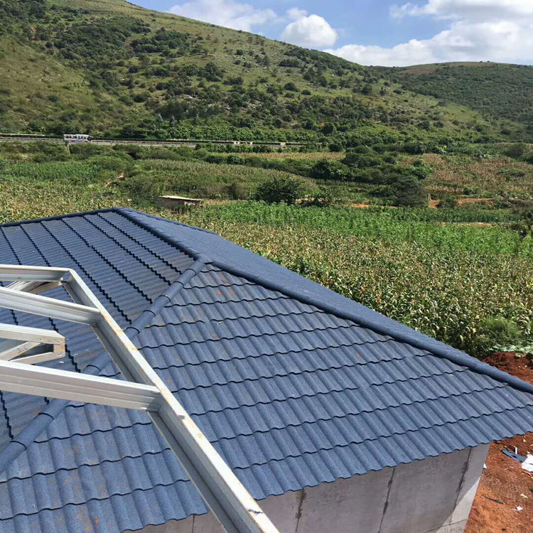 余庆厂家供应 博天牌仿西班牙 木纹米兰型彩石金属镀锌瓦