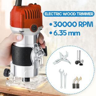 Cross-border trimming machine, electric wood milling and slotting machine, woodworking engraving machine, electric tools, multi-function hole opening machine, manufacturer in stock