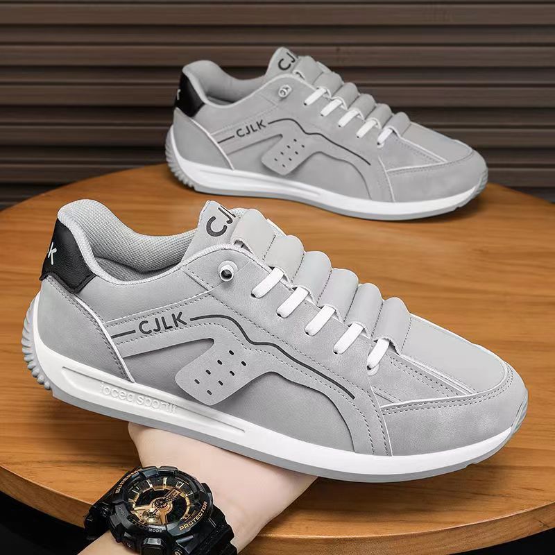 New Fashion Versatile Men's Shoes Low cut Lace up Multi color Sports Shoes Men's Thick Sole Running Shoes Comfortable Casual Shoes_voghion.com