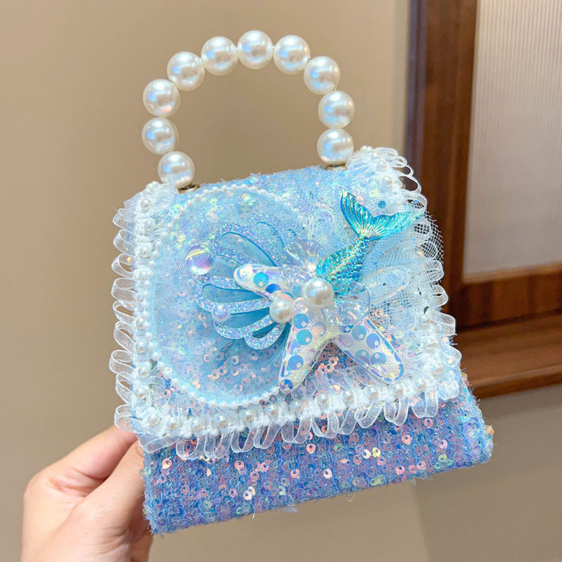 1 de junio regalo de la princesa de Estonia bolsos de hombro bolsos de niños lindos bolsos de hombro de moda bolsos de perlas para niñas