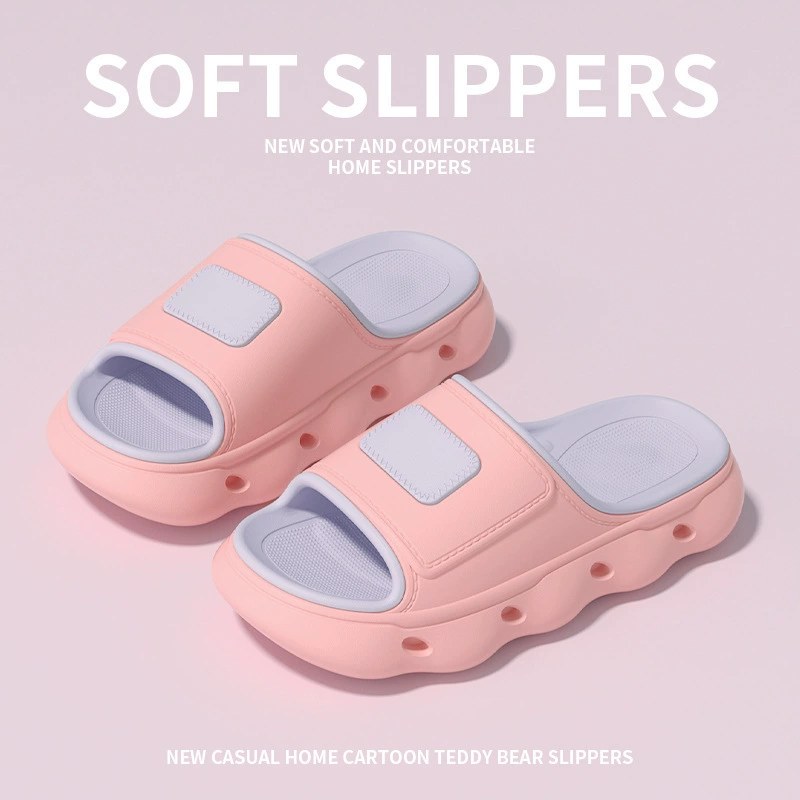 Sports non-slip deodorized wear-resistant slippers platform for beloved, soft sole