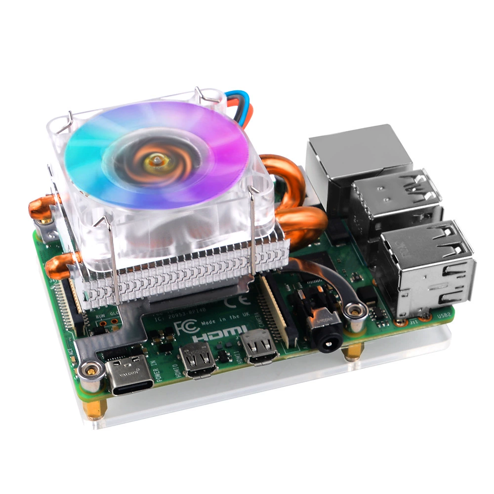 Подходит для Raspberry Pi 4B/3B/3B+ радиатор Ice Tower, вентилятор Celery, ICE TOWER