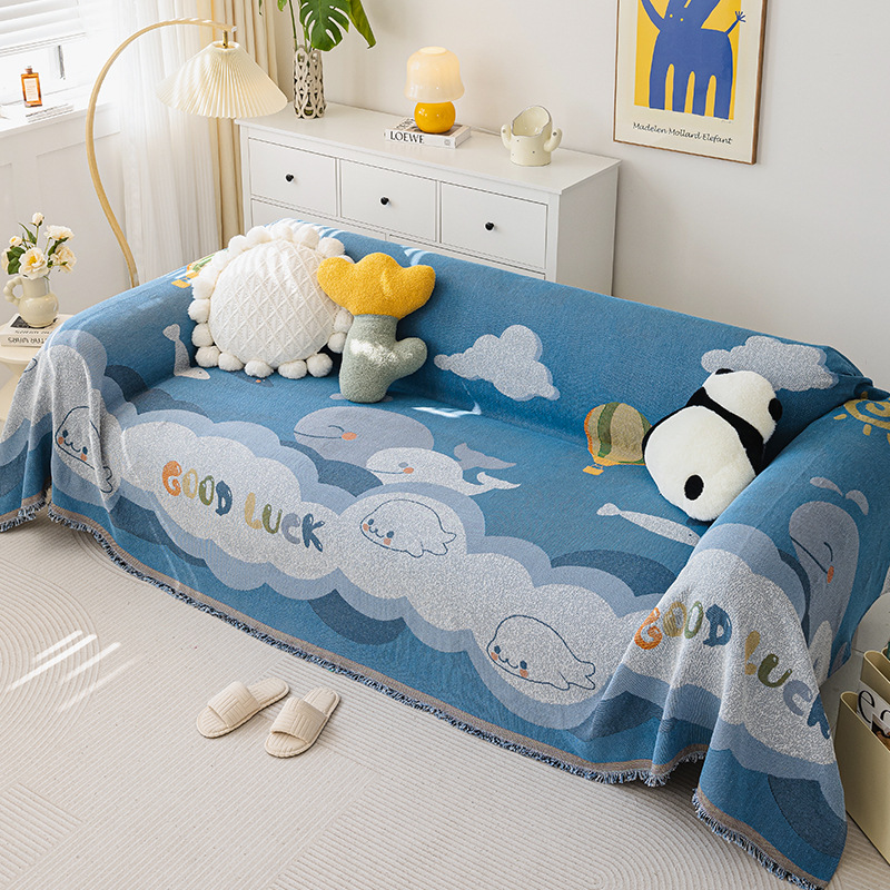 Caricatura nueva cubierta de sofá nuevo todo incluido anti-gato arañazo toallas de cubierta universal cuatro estaciones de una cubierta de sofá completo