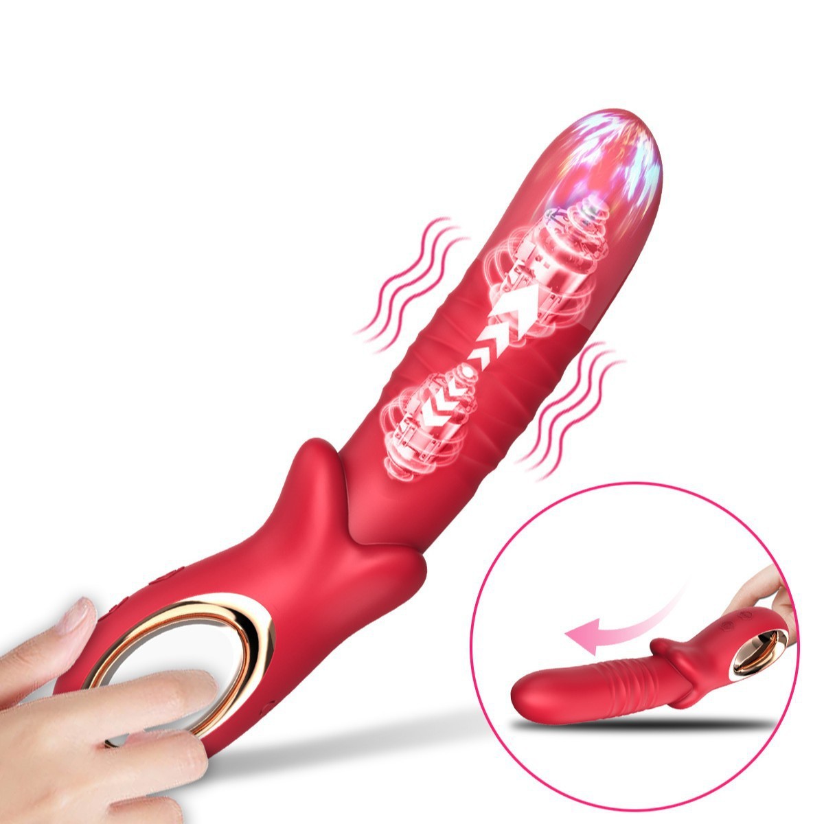 Cross-border hot model simulated telescopic AV vibrator automatic…