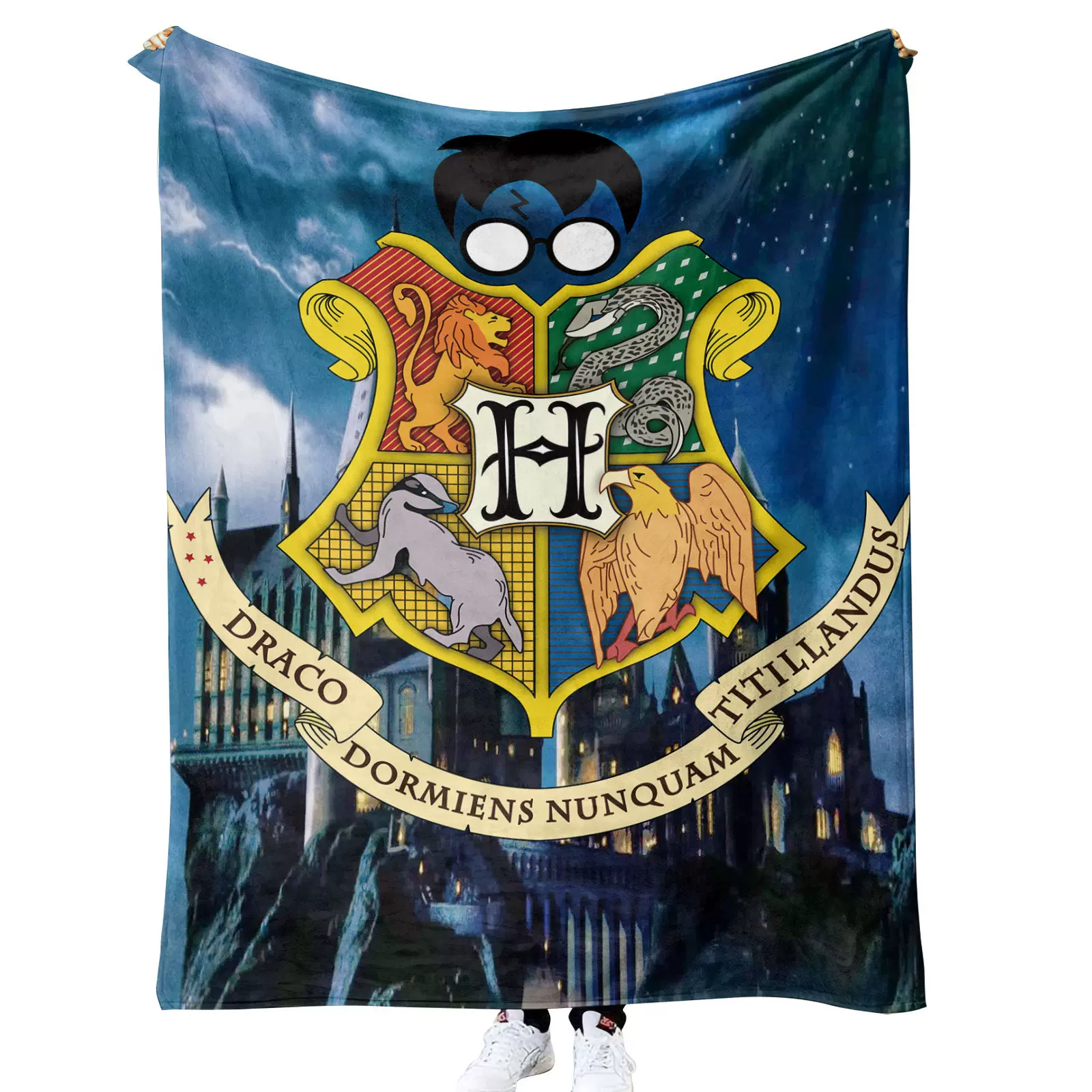 厂家直供3D印花法 兰绒毯加厚双层毯空调毯婴儿哈利波特可定图案