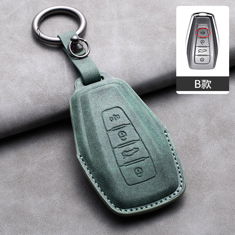 Geely B 다크 그린 회색 반지 버클