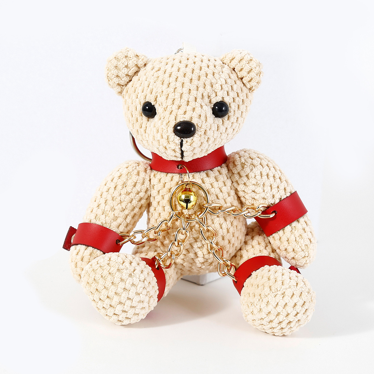 Juguetes eróticos SM bondage muñeca oso muñeca llavero cadena campana collar bondage bolsa de oso colgante de automóvil