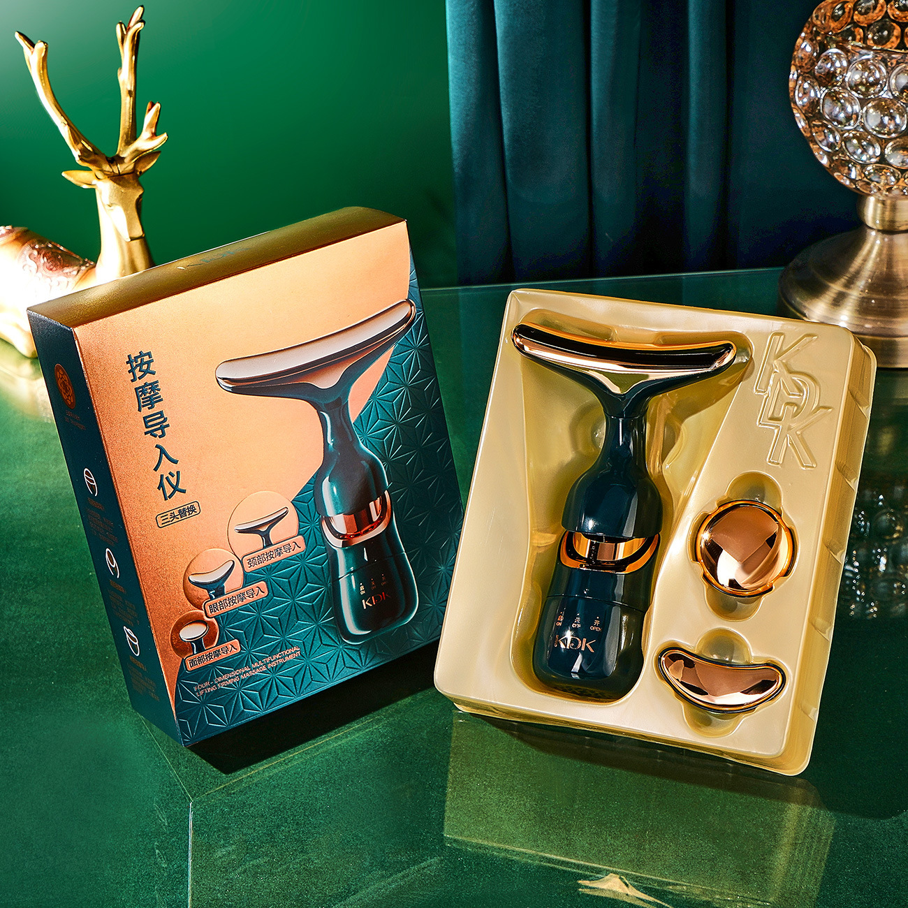 Electric Facial Beauty Instrument, Lifting and Tightening V-Face Introduction Instrument, Neck Wrinkle Reduction Massager to Aid Absorption, Wholesale Delivery