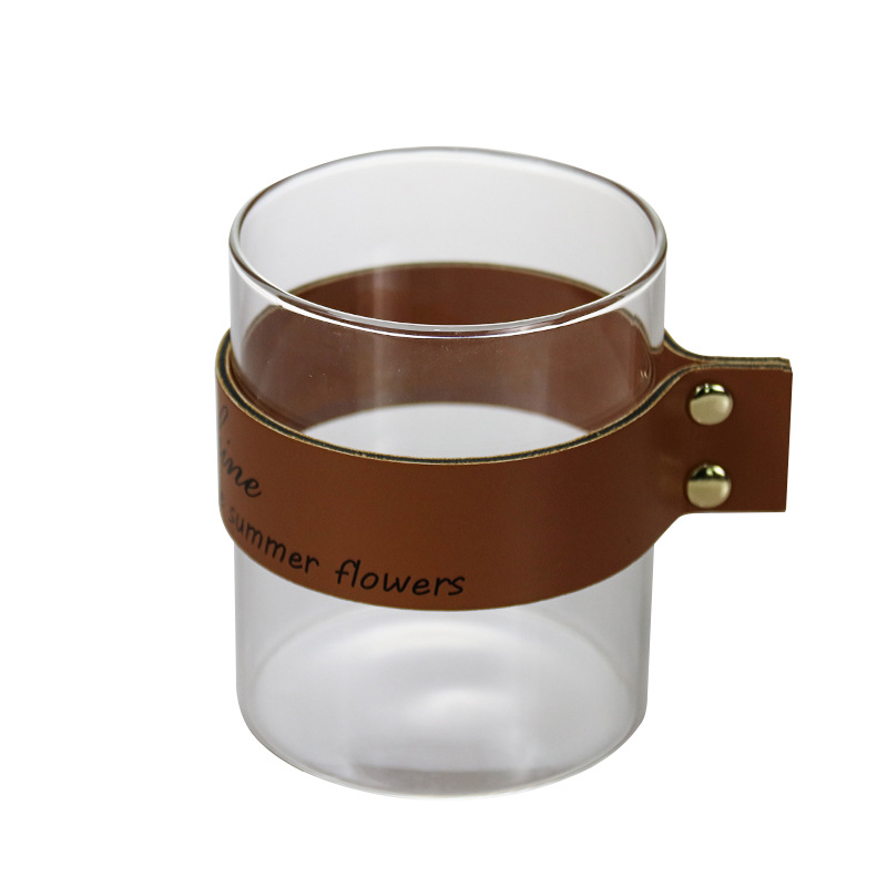 Nordic simple transparente de Cuero Creativo florero de vidrio transparente flor seca hidropónico sala de estar decoración del hogar de la flor