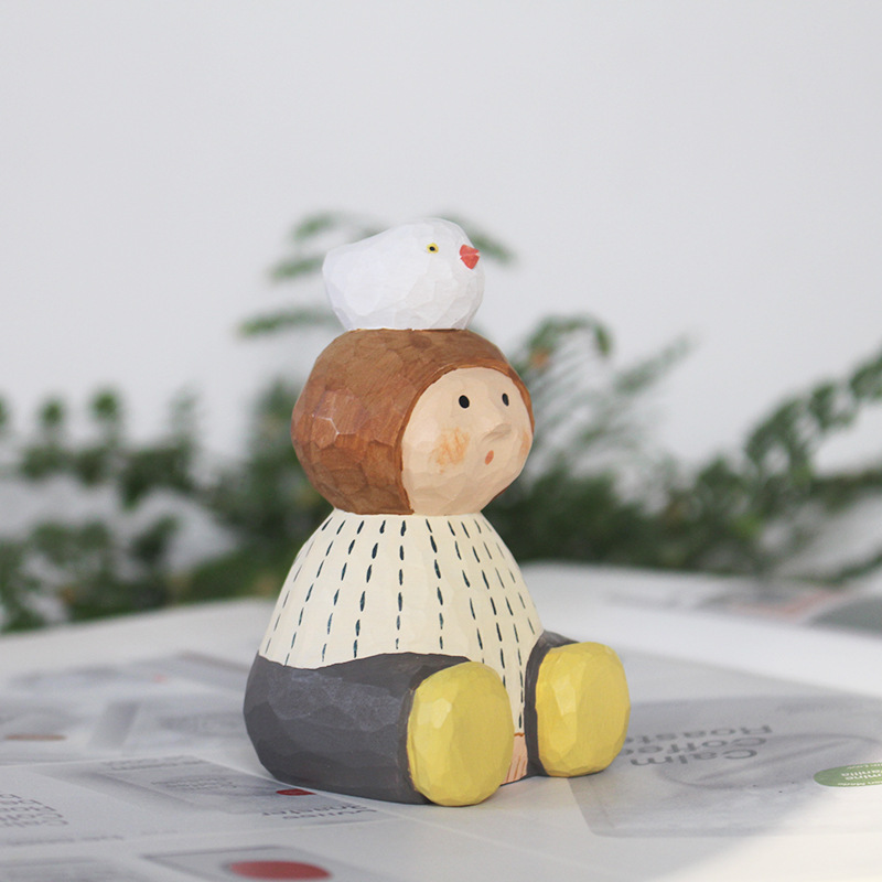 Healing Gifts Aoki Fan Creative Home Decoration Gifts Wooden Crafts Ornaments in Stock