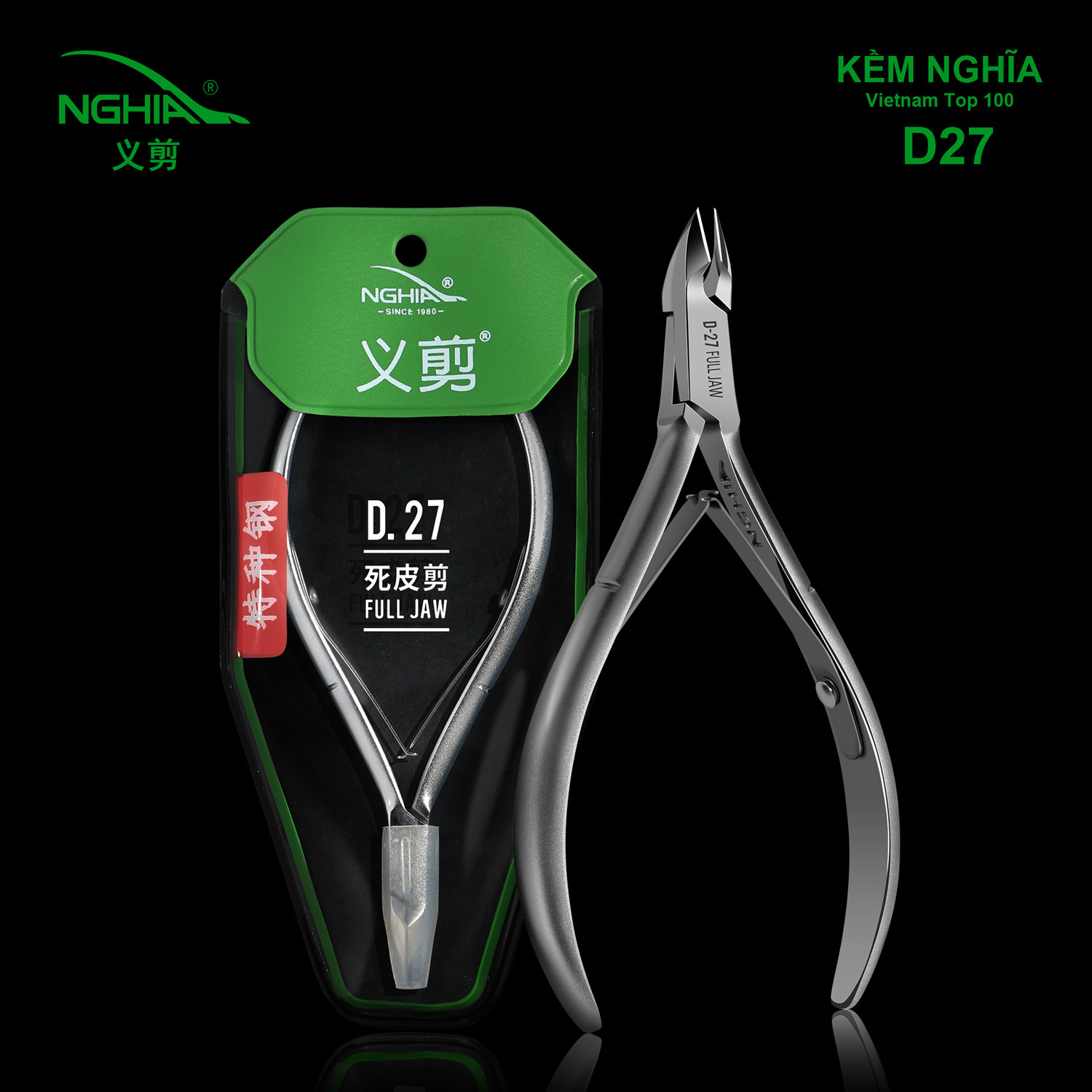 NGHIA Vietnam Yi Tijeras d07 Piel muerta Herramientas profesionales para uñas Reparación de uñas Alicates para uñas