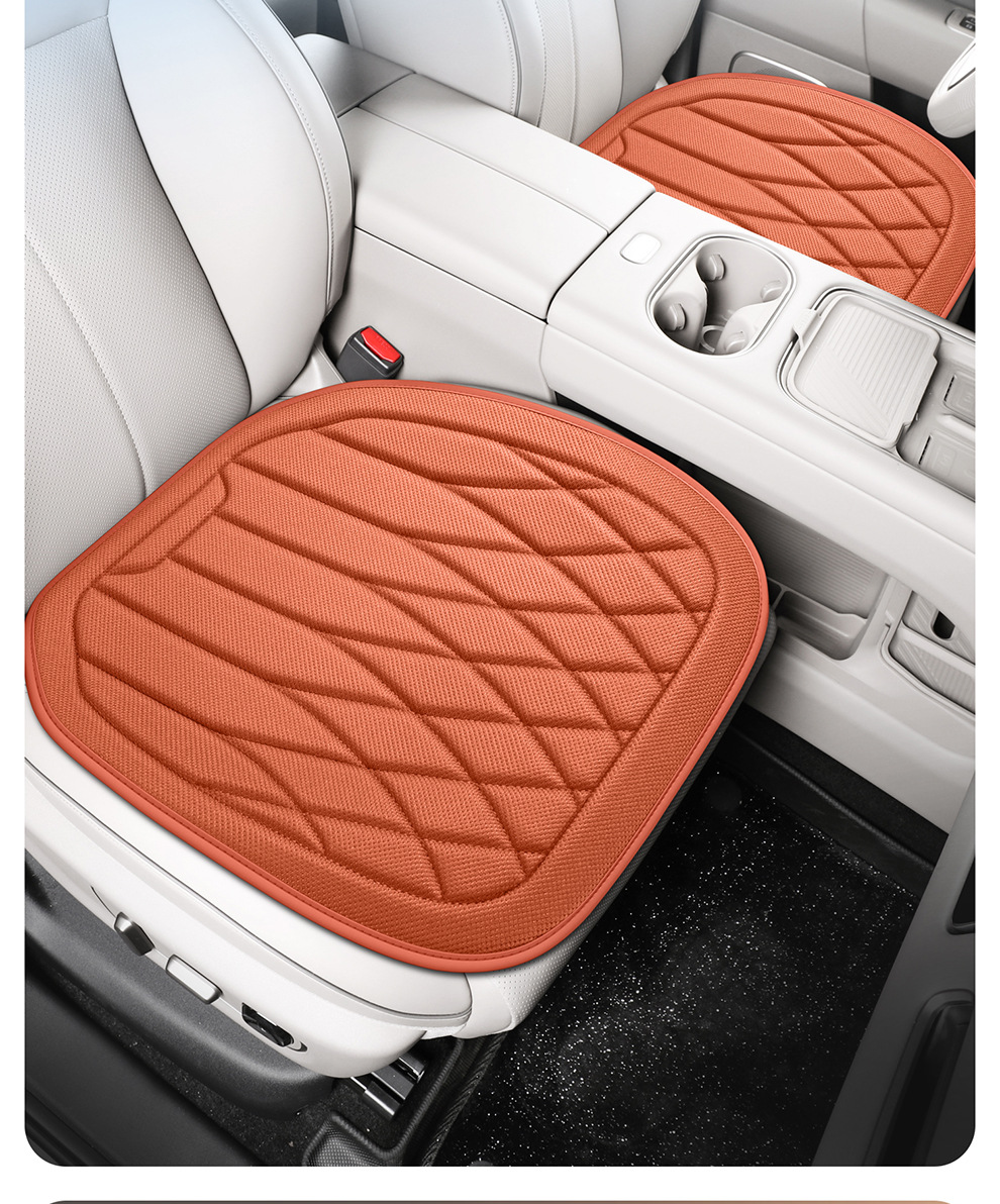 Foreign Trade Amazon Aliexpress New Seaweed Fiber Car Seat Cushion Four-Season Breathable Small Three-Piece Seat Cushion Wholesale